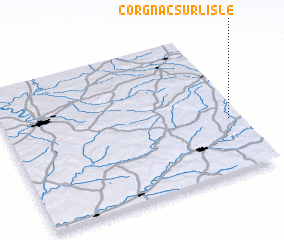 3d view of Corgnac-sur-lʼIsle