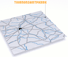 3d view of Tournon-Saint-Pierre