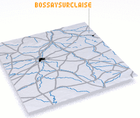 3d view of Bossay-sur-Claise