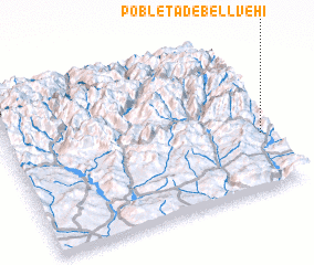 3d view of Pobleta de Bellvehí