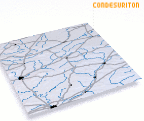 3d view of Condésur-Iton