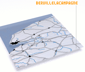 3d view of Berville-la-Campagne