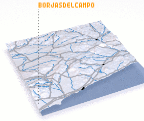 3d view of Borjas del Campo