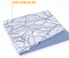 3d view of Espluga Calva