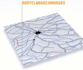 3d view of Montclar-de-Comminges