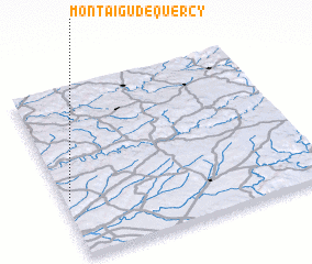 3d view of Montaigu-de-Quercy