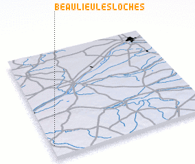 3d view of Beaulieu-lès-Loches