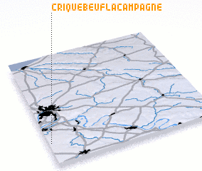 3d view of Criquebeuf-la-Campagne