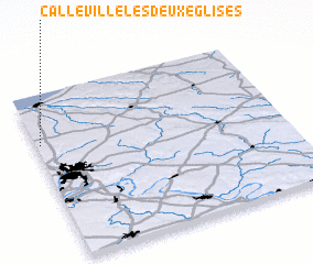 3d view of Calleville-les-Deux-Églises