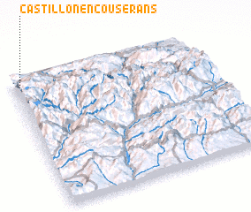 3d view of Castillon-en-Couserans
