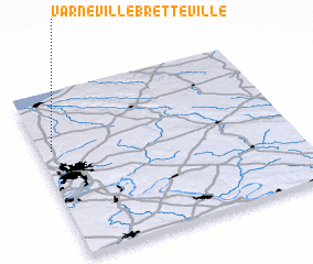 3d view of Varneville-Bretteville