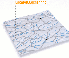 3d view of Lacapelle-Cabanac