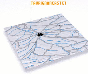 3d view of Taurignan-Castet