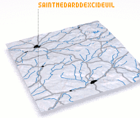 3d view of Saint-Médard-dʼExcideuil