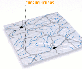 3d view of Cherveix-Cubas