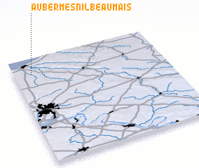 3d view of Aubermesnil-Beaumais