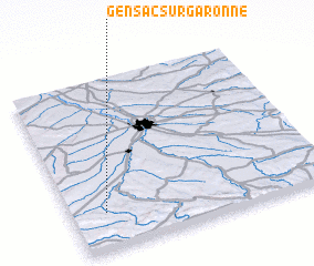 3d view of Gensac-sur-Garonne