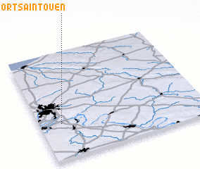 3d view of Les Authieux-sur-le-Port-Saint-Ouen