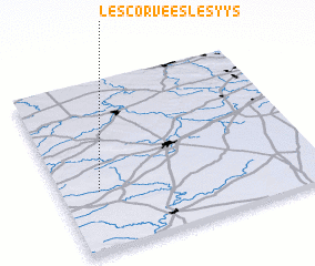 3d view of Les Corvées-les-Yys