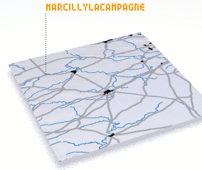 3d view of Marcilly-la-Campagne