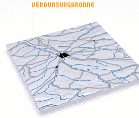 3d view of Verdun-sur-Garonne