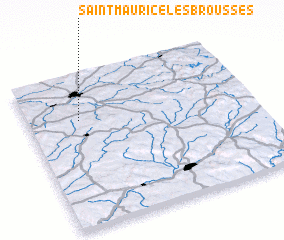 3d view of Saint-Maurice-les-Brousses