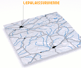 3d view of Le Palais-sur-Vienne