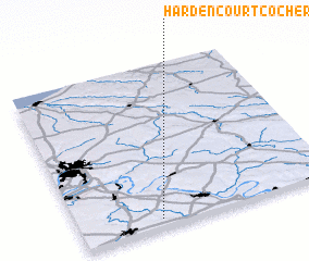 3d view of Hardencourt-Cocherel