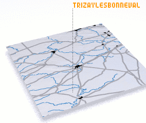 3d view of Trizay-lès-Bonneval