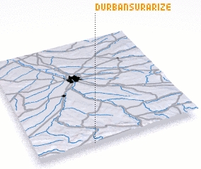 3d view of Durban-sur-Arize