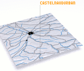 3d view of Castelnau-Durban