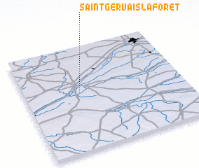 3d view of Saint-Gervais-la-Forêt