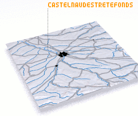 3d view of Castelnau-dʼEstrétefonds