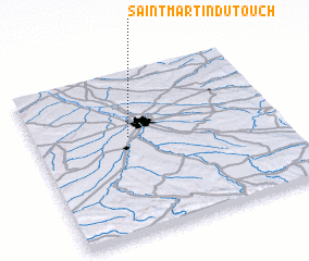 3d view of Saint Martin du Touch