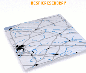3d view of Mesnières-en-Bray