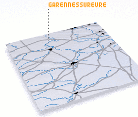 3d view of Garennes-sur-Eure