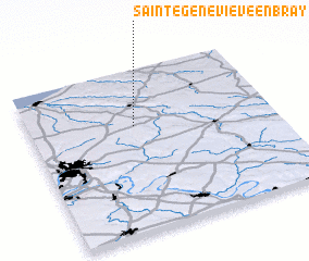 3d view of Sainte-Geneviève-en-Bray