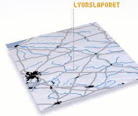 3d view of Lyons-la-Forêt