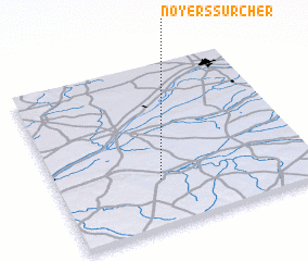 3d view of Noyers-sur-Cher