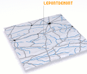 3d view of Le Pont de Mont