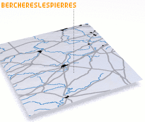 3d view of Berchères-les-Pierres