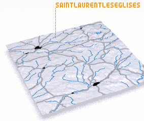 3d view of Saint-Laurent-les-Églises