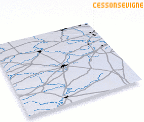 3d view of Cesson-Sévigné