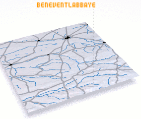 3d view of Bénévent-lʼAbbaye