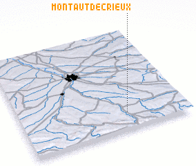 3d view of Montaut-de-Crieux