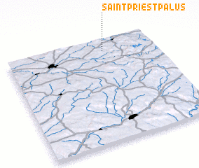 3d view of Saint-Priest-Palus