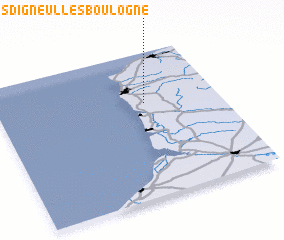 3d view of Hesdigneul-lès-Boulogne