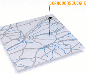 3d view of Vernou-en-Sologne