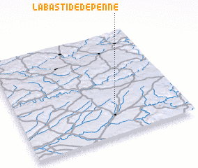 3d view of Labastide-de-Penne