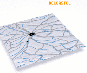 3d view of Belcastel